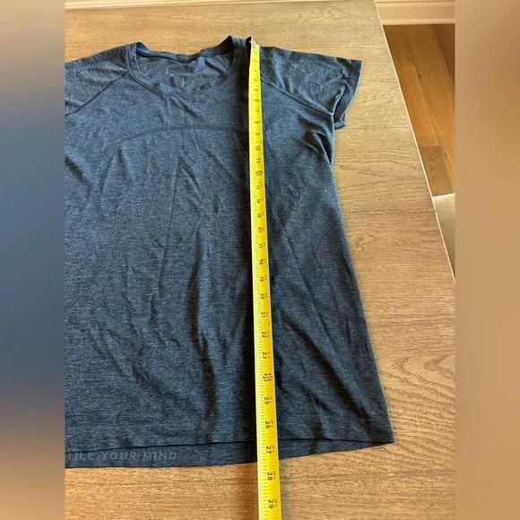 Lululemon Swiftly Tech Short Sleeve Crew in Sapphire Blue/Black Women’s Size 16 - Picture 10 of 10